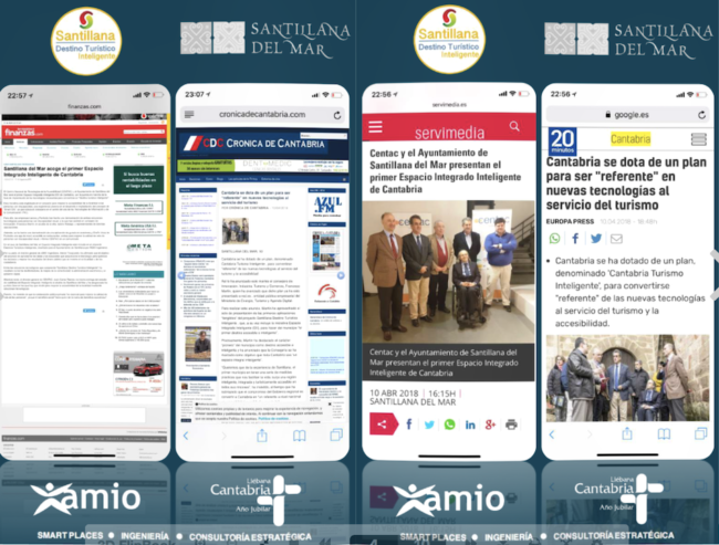 dosier prensa, amio ingenieros, santillana del mar, espacio integrado inteligente, destino turistico inteligente, dti, centac, españa, mexico