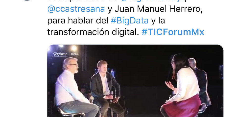Cesar Castresana, CEO de AMIO Mexico, participa como ponente en el Tic Forum 2019., TicForumMx, Mexico, amio, bigdata, cesar castresana